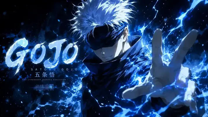 Gojo activating Limitless technique
