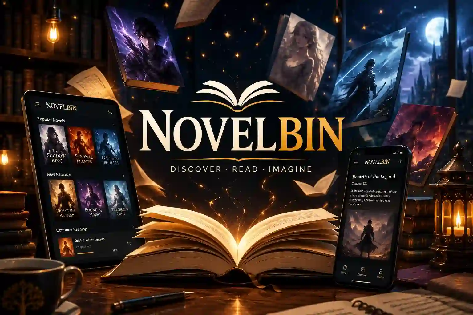 Novelbin free web novel reading platform featuring trending fantasy and cultivation novels